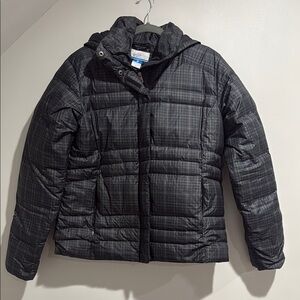Columbia Dark Checkered Puffer Jacket